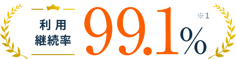 利用継続率99.1%